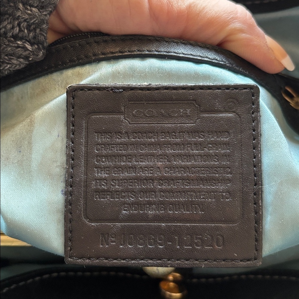 Coach Ergo Black Pantent Leather Pleated Frame Kisslock Satchel Shoulder Bag Y2K - Picture 14 of 16